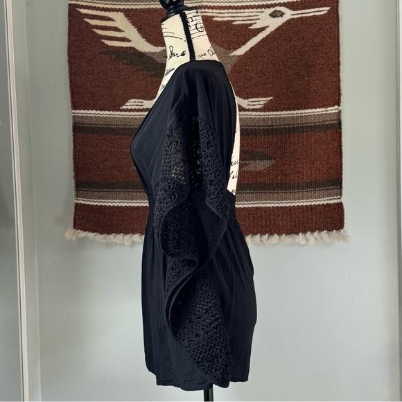 Victoria’s Secret Plunging Swim Cover-Up Crochet Trim Mini Dress - Picture 4 of 8